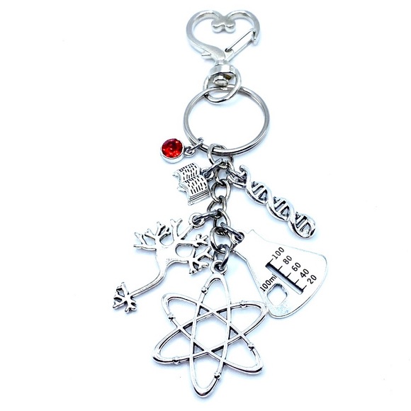 Science Keychain Bag Charm Physics Biologist - Picture 5 of 7
